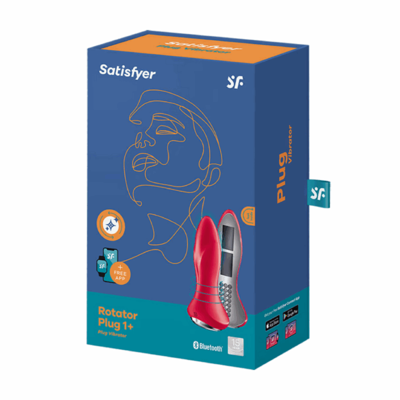 Rotar Plug 1Plus - Vibrerende Butt Plug met App - Rood - Afbeelding 2