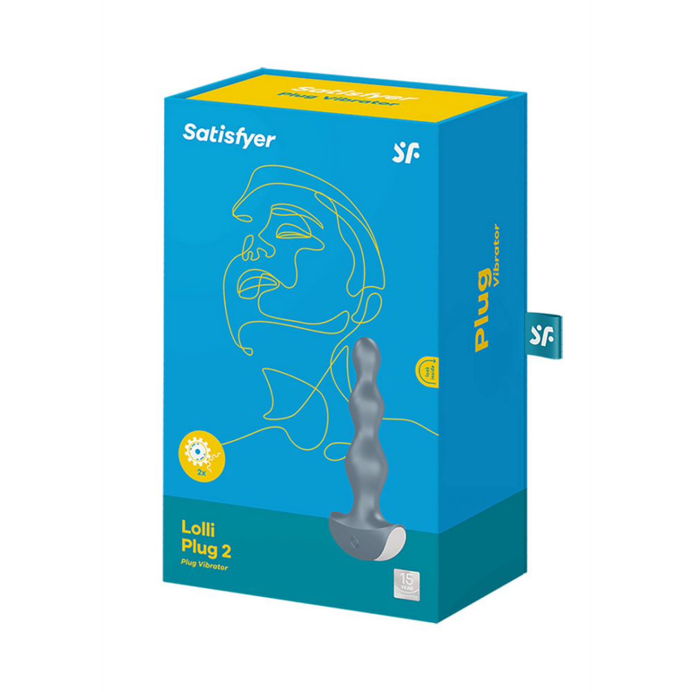 Lolli Plug 2 silicone anal vibrator – driekralige plug met dubbele motor voor rollende intense stimulatie