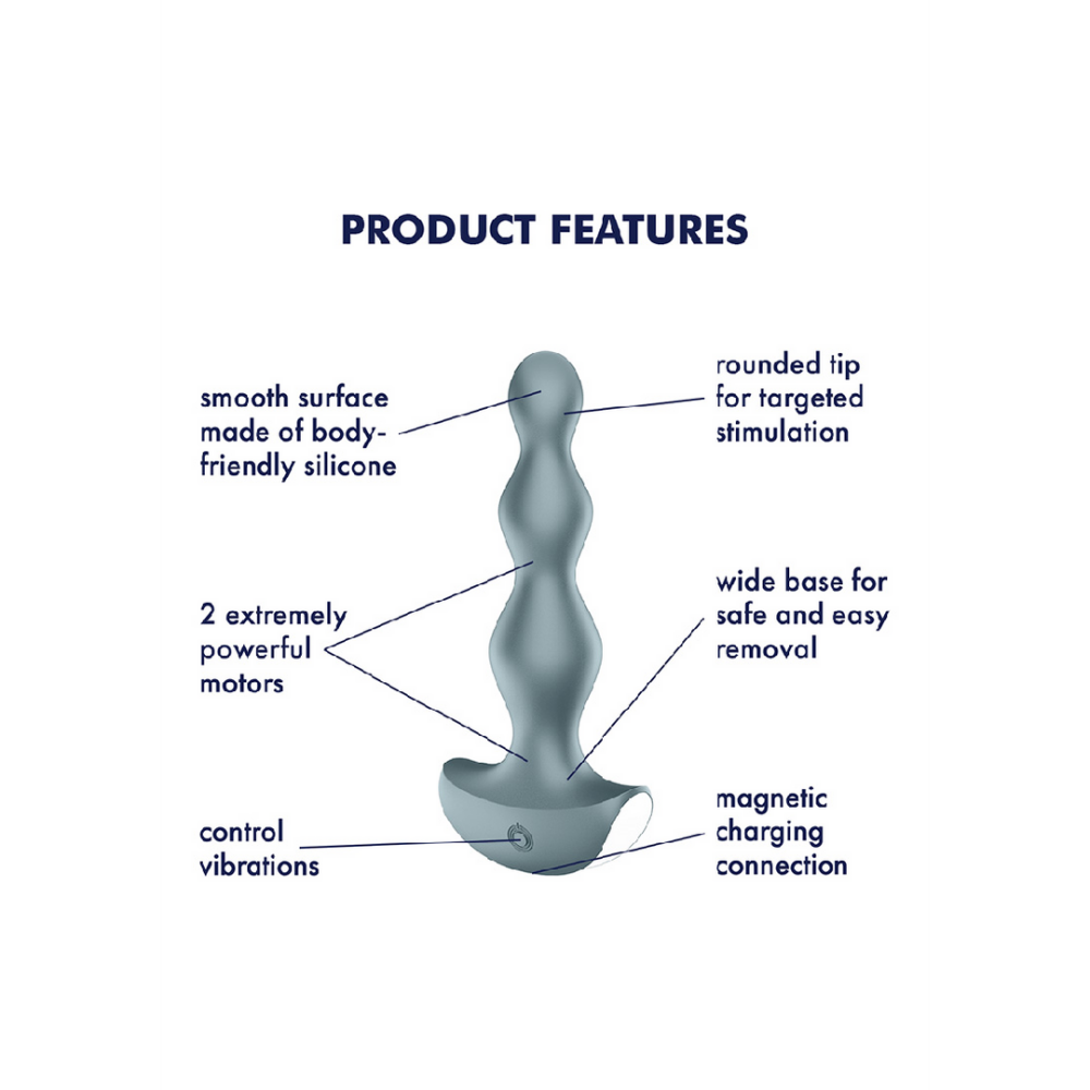 Lolli Plug 2 silicone anal vibrator – driekralige plug met dubbele motor voor rollende intense stimulatie