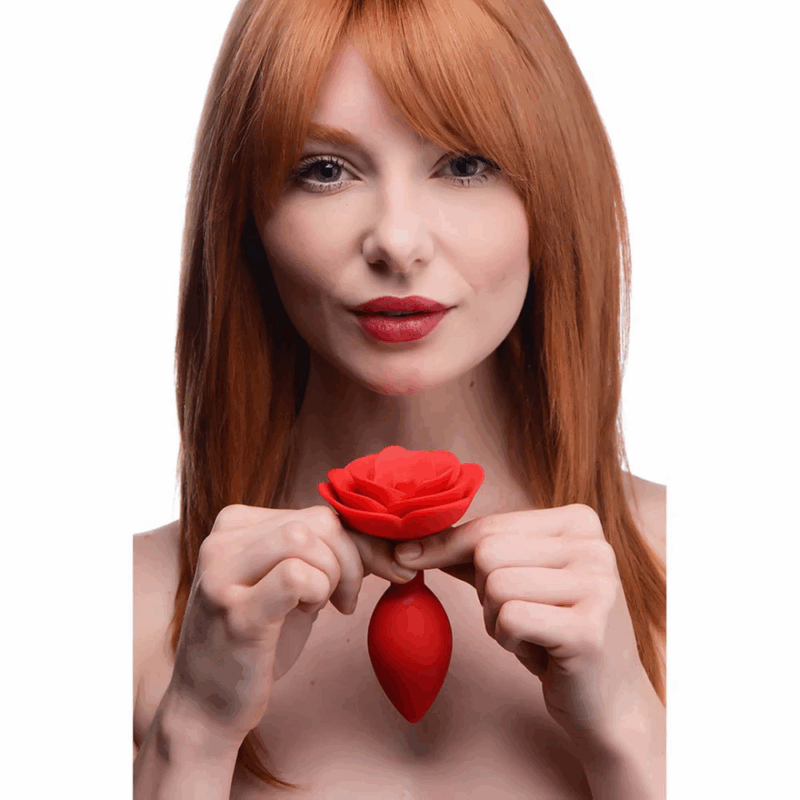 Booty Bloom - Silicone Rose Anale Plug - Rood - Afbeelding 3