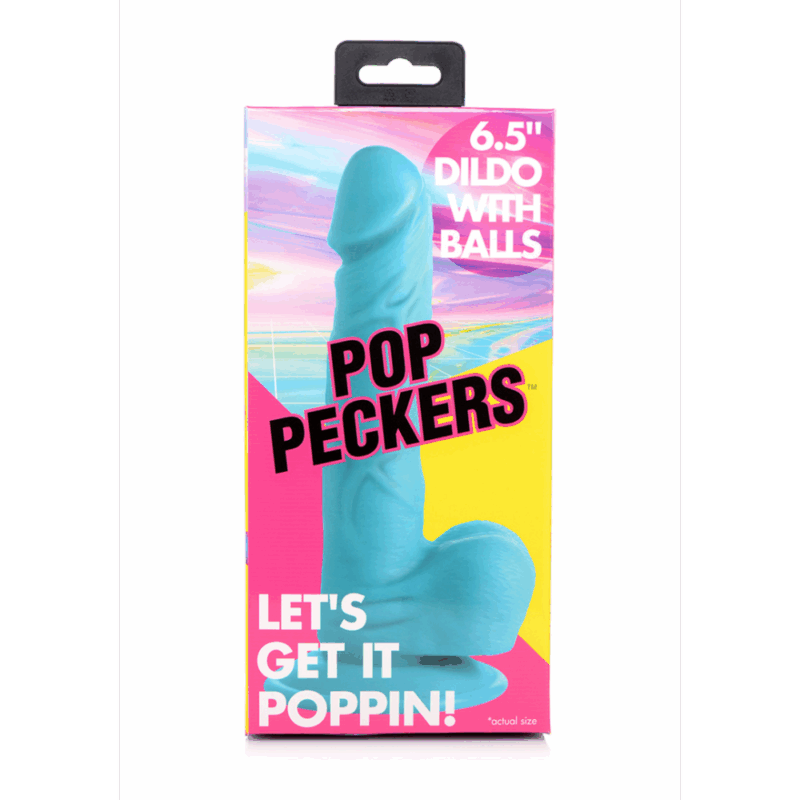 POP - Dildo met Ballen / 16.5 cm - Afbeelding 2
