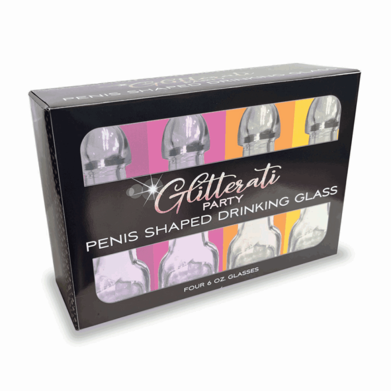 Glitterati - Penis 6oz Drinkglas - Verpakking van 4 - Image 2