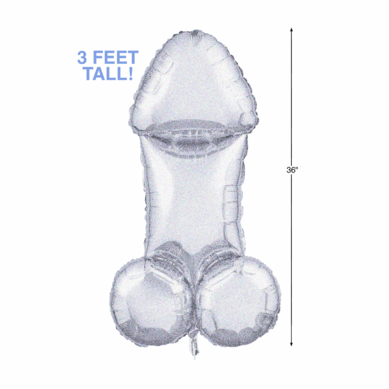 Glitterati - Disco Penis 3ft Mylar Ballonnen
