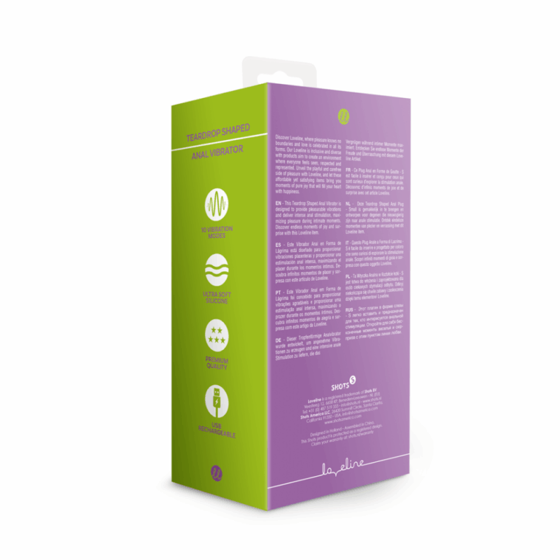 Druppelvormige Anaal Vibrator - Helder Paars - Image 2