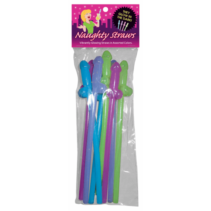 Glow-in-the-Dark Naughty Straws