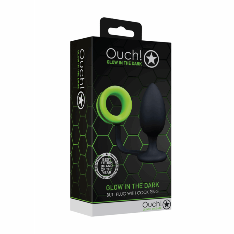 Buttplug met Cockring - Glow in the Dark - Image 3