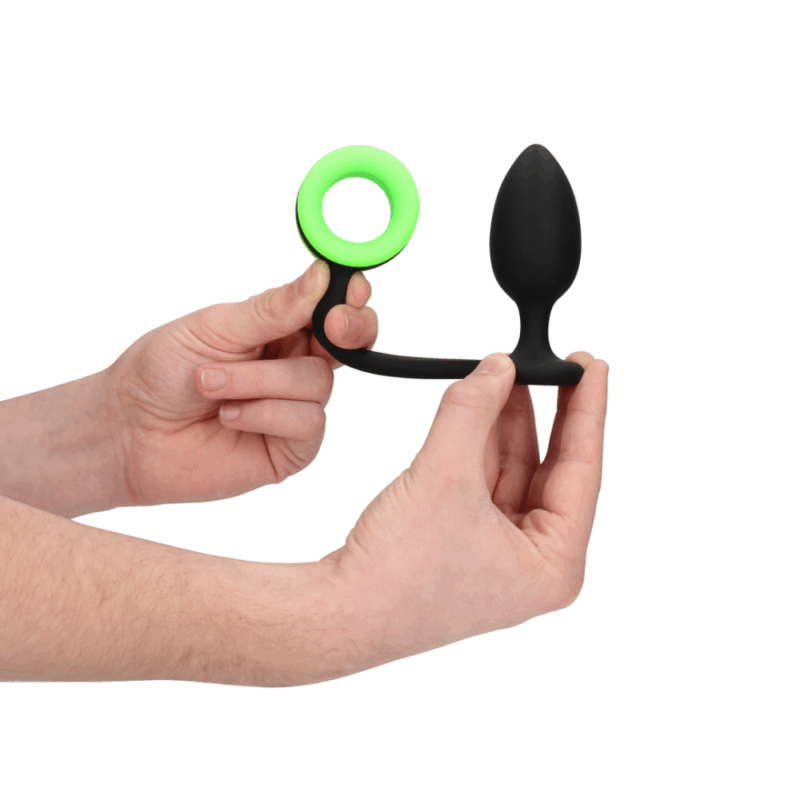 Buttplug met Cockring - Glow in the Dark - Image 4