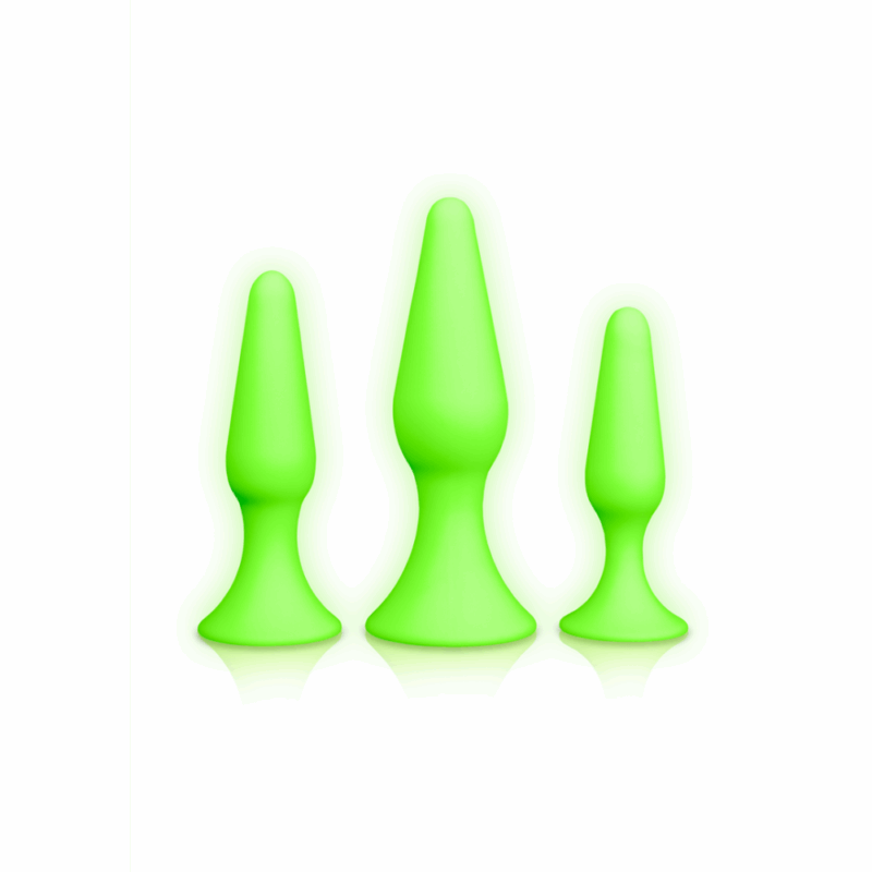 Butt Plug Set - Glow in the Dark