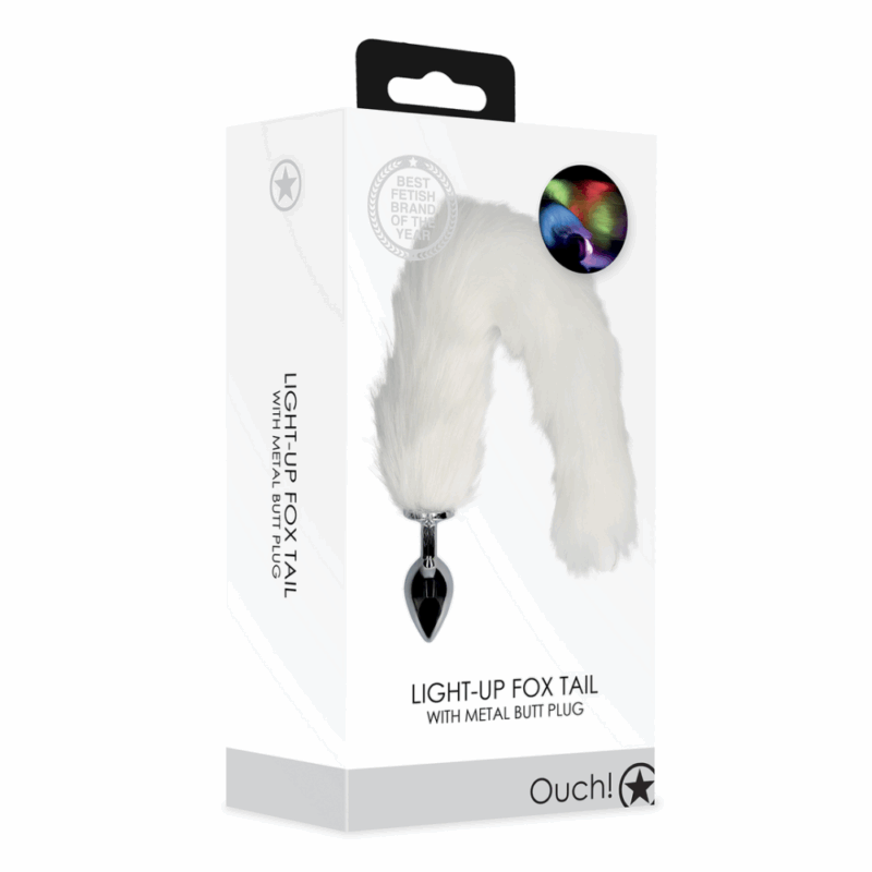 Lichtgevende vossenstaart met metalen buttplug - Image 5