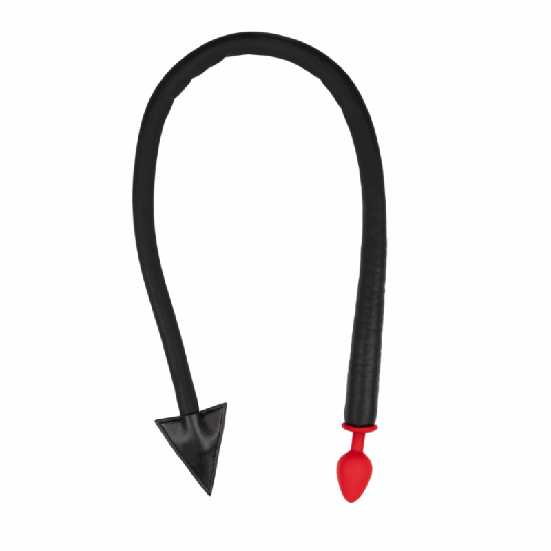 Siliconen Anale Plug Duivelsstaart - Zwart/Rood - Image 2