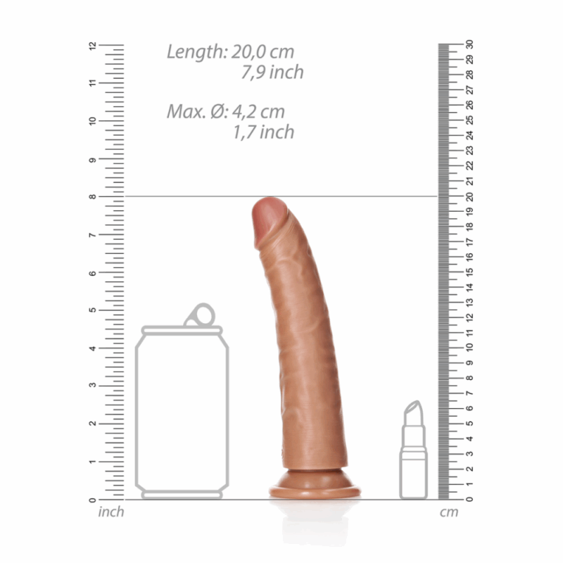 Slim Realistic Dildo met Zuignap - 7 / 18 cm - Image 4
