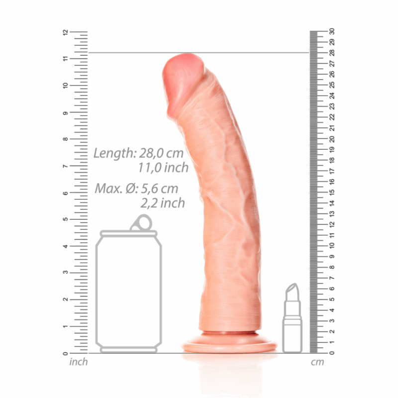 Gebogen Realistische Dildo met Zuignap / 25,5 cm - Image 5