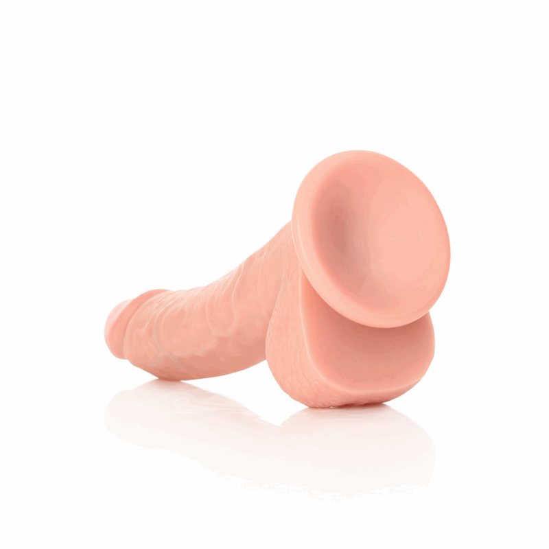 Gekromde Realistische Dildo met Ballen en Zuignap - 8 / 20,5 cm - Image 4