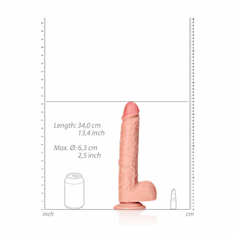 Rechtdoor Realistische Dildo met Ballen en Zuignap - 30,5 cm - Image 5