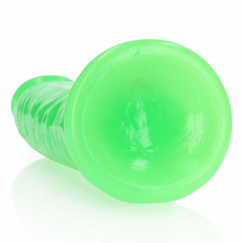 Slanke Realistische Dildo met Zuignap - Glow in the Dark - 9'' / 22,5 cm - Image 3