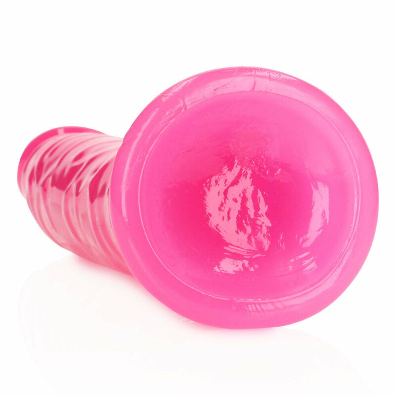 Slank Realistisch Dildo met Zuignap - Oplichtend in het Donker - 9'' / 22,5 cm - Image 3