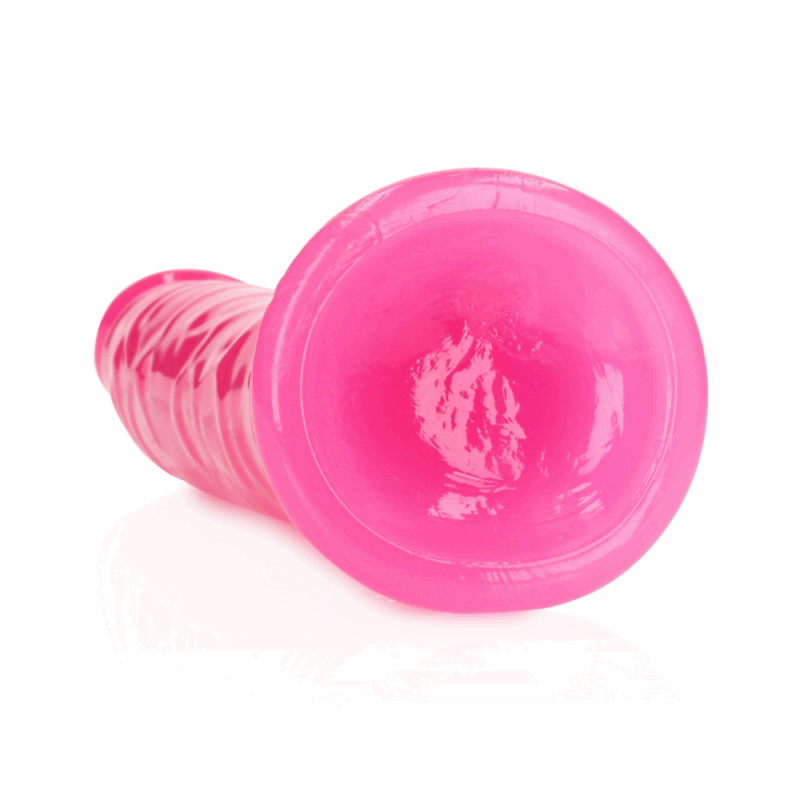 Slank Realistisch Dildo met Zuignap - Oplichtend in het Donker - 9'' / 22,5 cm - Image 4