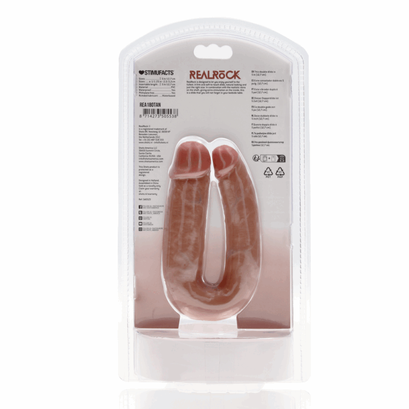 Dubbele Dildo RealRock U-Vorm