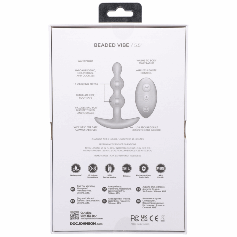 Beaded Vibe - Silicone Anale Plug met Afstandsbediening - Image 3