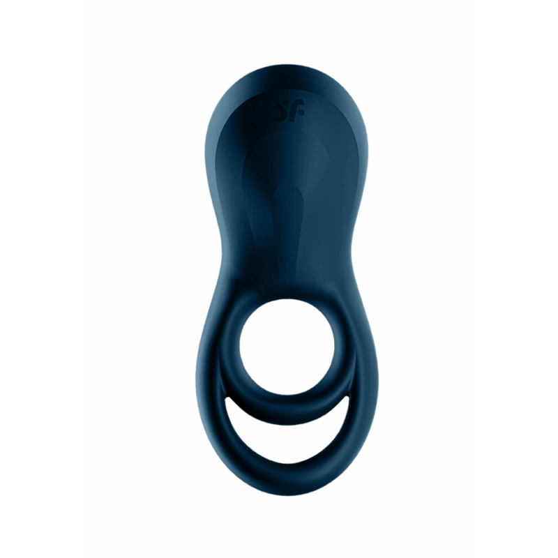 Epic Duo Ring - Dubbele Ring Vibrerende Cockring - Donkerblauw - Image 3