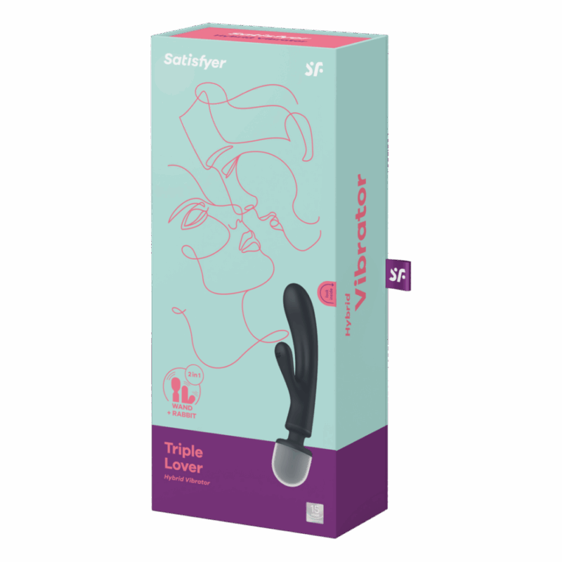 Triple Lover - Hybride Wand Vibrator - Grijs - Image 5