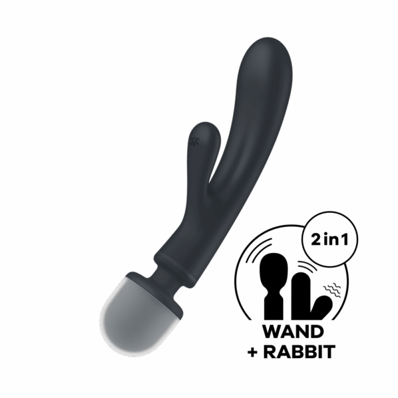 Triple Lover - Hybride Wand Vibrator - Grijs - Image 4