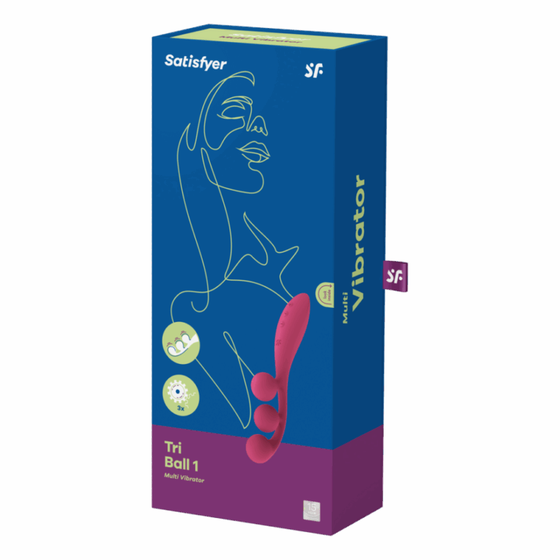 Tri Ball 1 - Multi Vibrator - Rood - Image 5