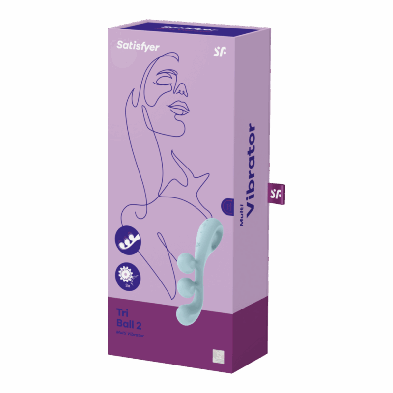 Tri Ball 2 - Multi Vibrator - Lichtblauw - Image 5