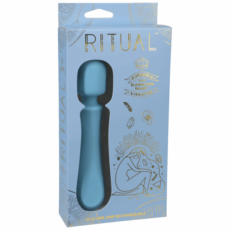 Euphoria - Oplaadbare Siliconen Wandvibrator - Blauw - Image 5