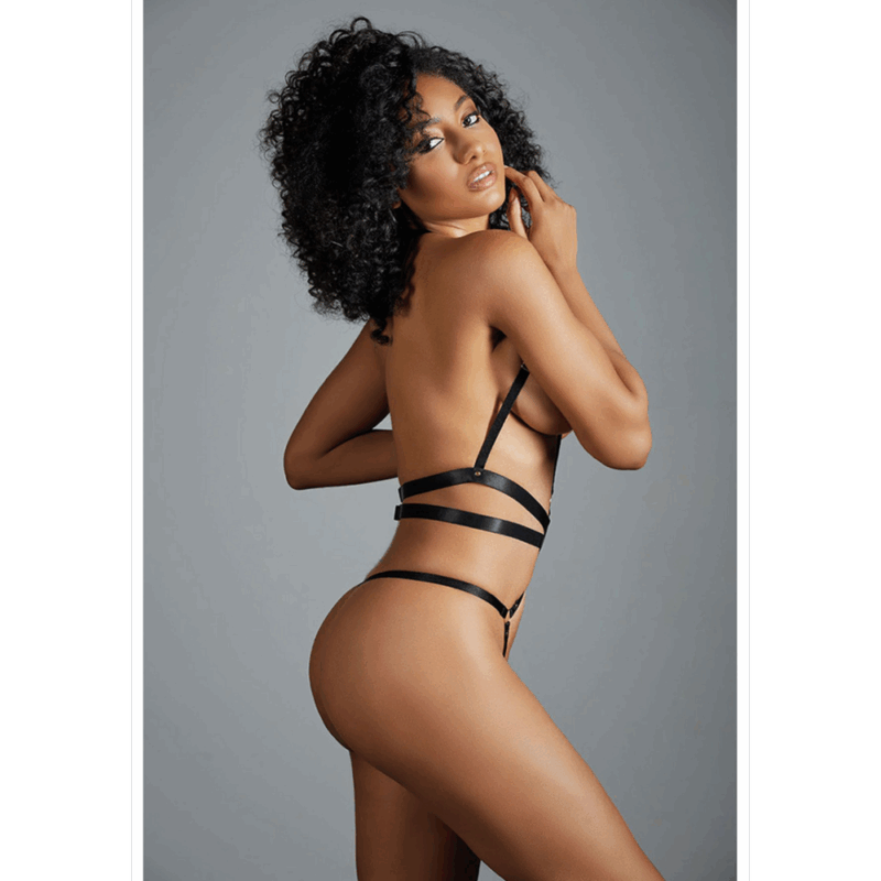 Izabel - Open Teddy met Bandjes - One Size - Image 2