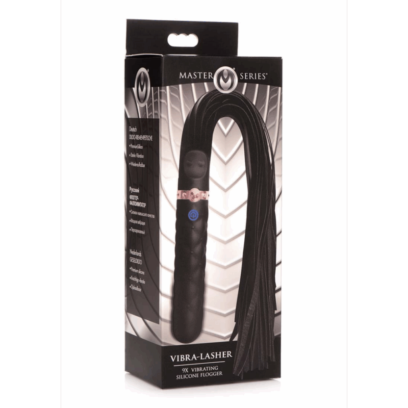Vibra-Lasher - Vibrerende Silicone Dildo Flogger - Image 4