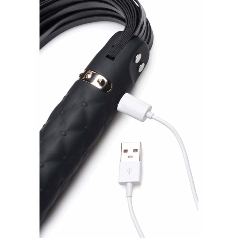 Vibra-Lasher - Vibrerende Silicone Dildo Flogger - Image 3
