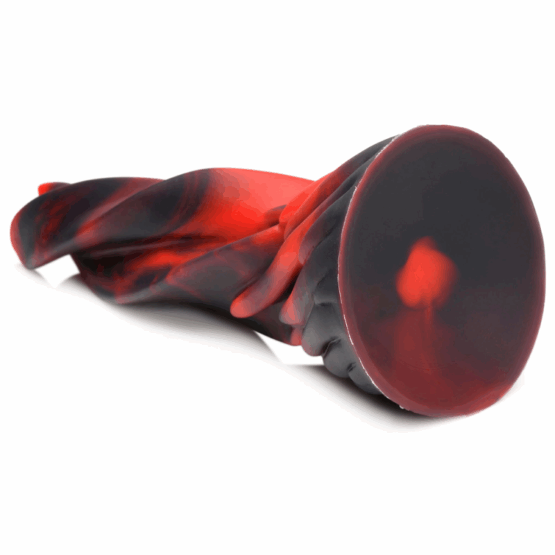 Hell Kiss Twisted Tongues Silicone Dildo - Rood - Image 3