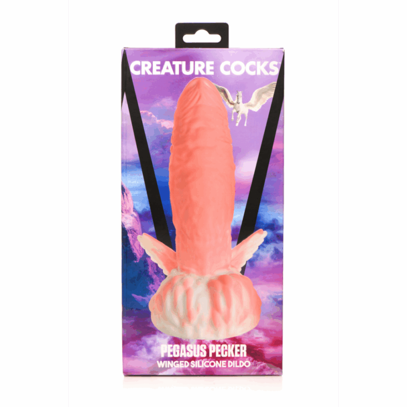 Pegasus - Pecker Winged Silicone Dildo - Roze - Image 2