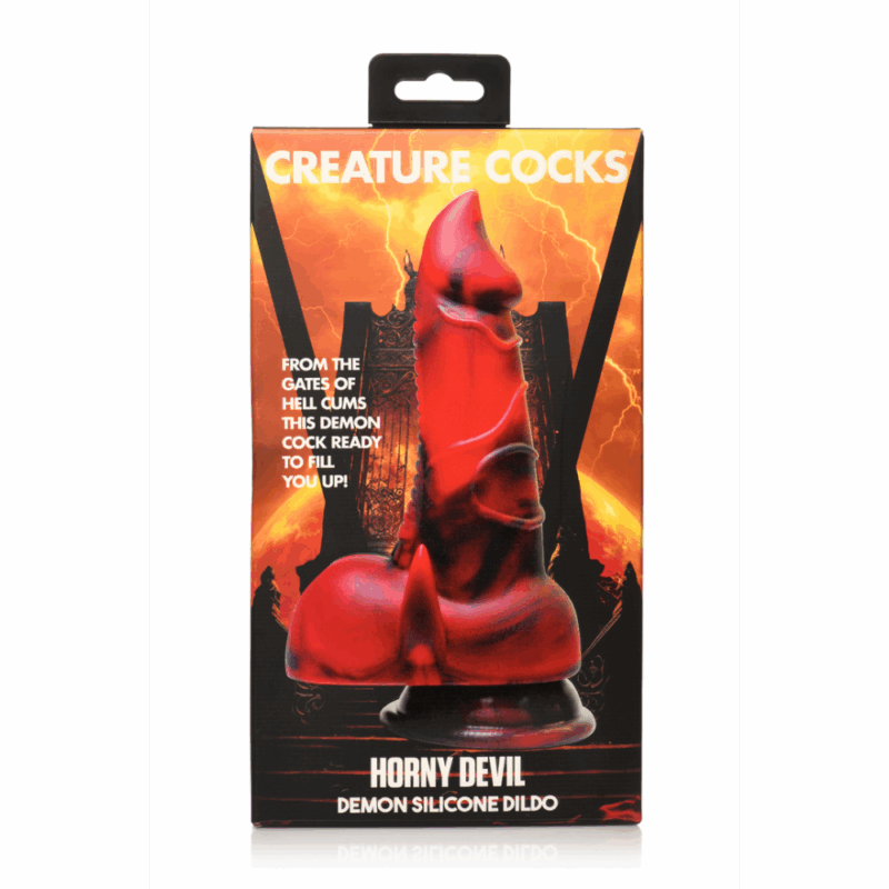 Horny Devil - Demon Silicone Dildo - Rood - Image 2