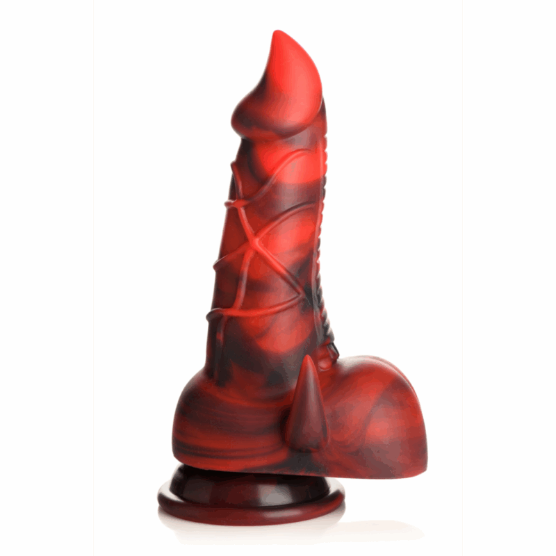 Horny Devil - Demon Silicone Dildo - Rood