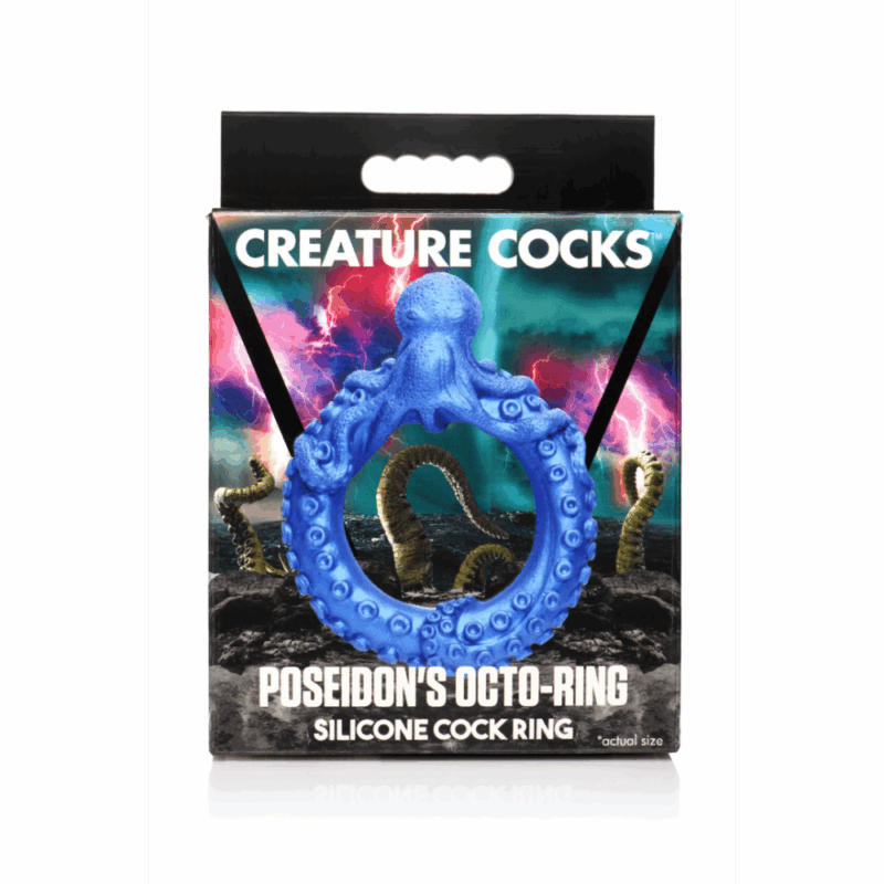 Poseidon's Octo-Ring - Siliconen Cockring - Blauw - Image 2