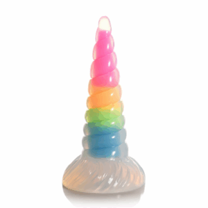 UniGlow - Glow-in-the-Dark Regenboog Siliconen Dildo