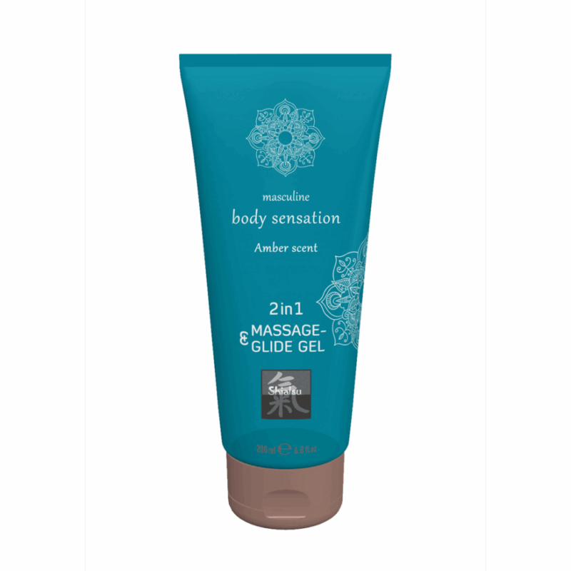 2 in 1 Massage en Glide Gel - Amber - 7 fl oz / 200 ml - Image 2
