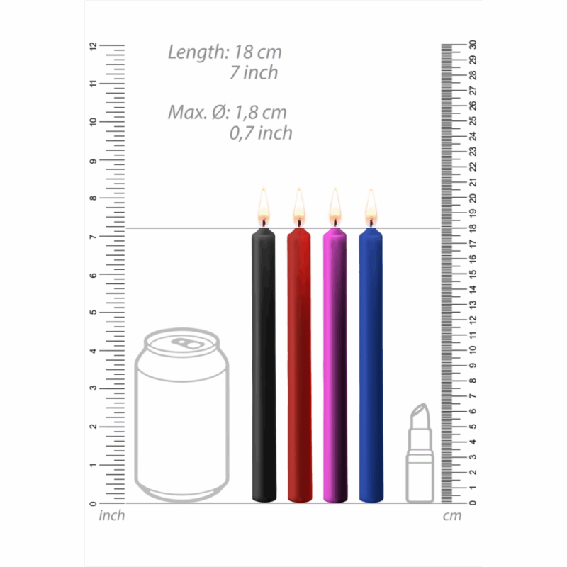 Teasing Wax Kaarsen - 4 Stuks - Groot - Multicolor - Image 3