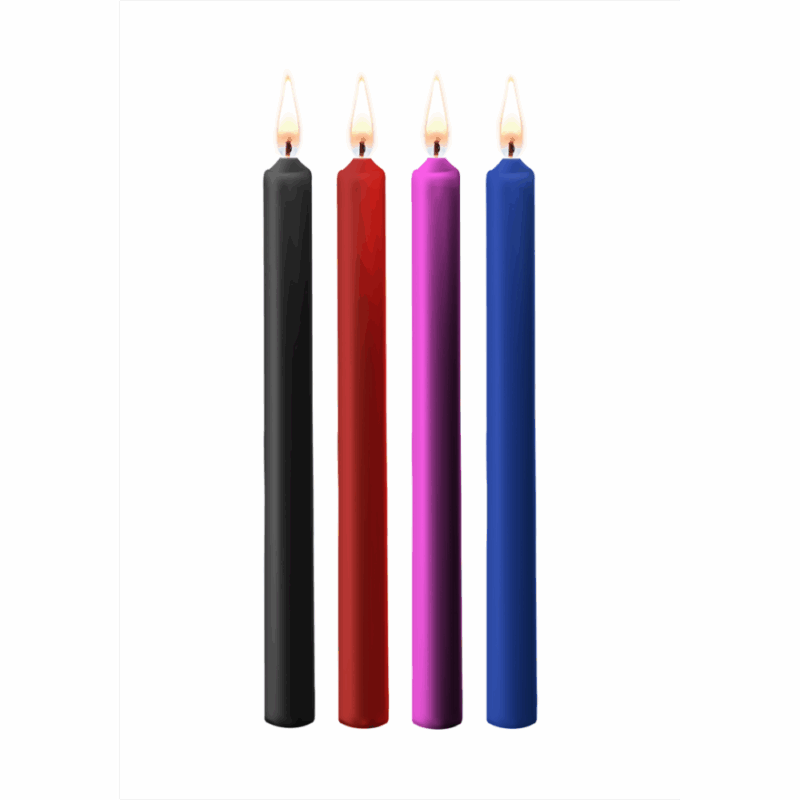 Teasing Wax Kaarsen - 4 Stuks - Groot - Multicolor