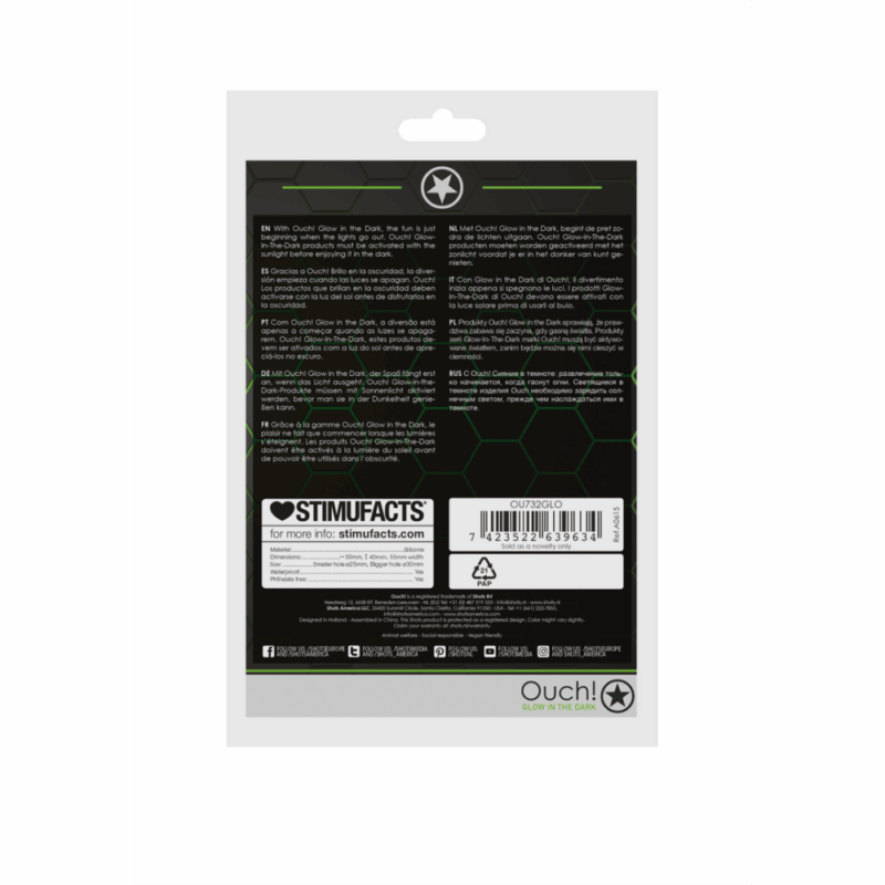 Cockring  Ball Strap - Glow in the Dark - Image 2