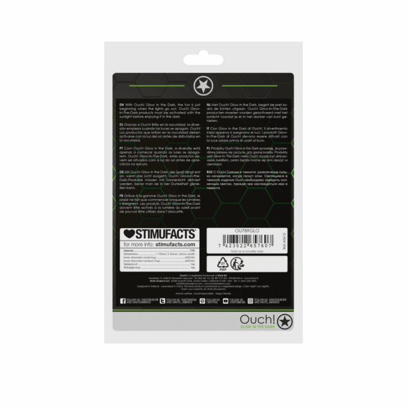 Cockring  Ball Strap - Glow in the Dark - Image 2