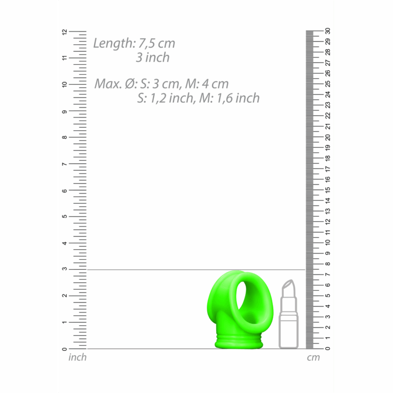 Cockring  Ball Strap - Glow in the Dark - Image 4