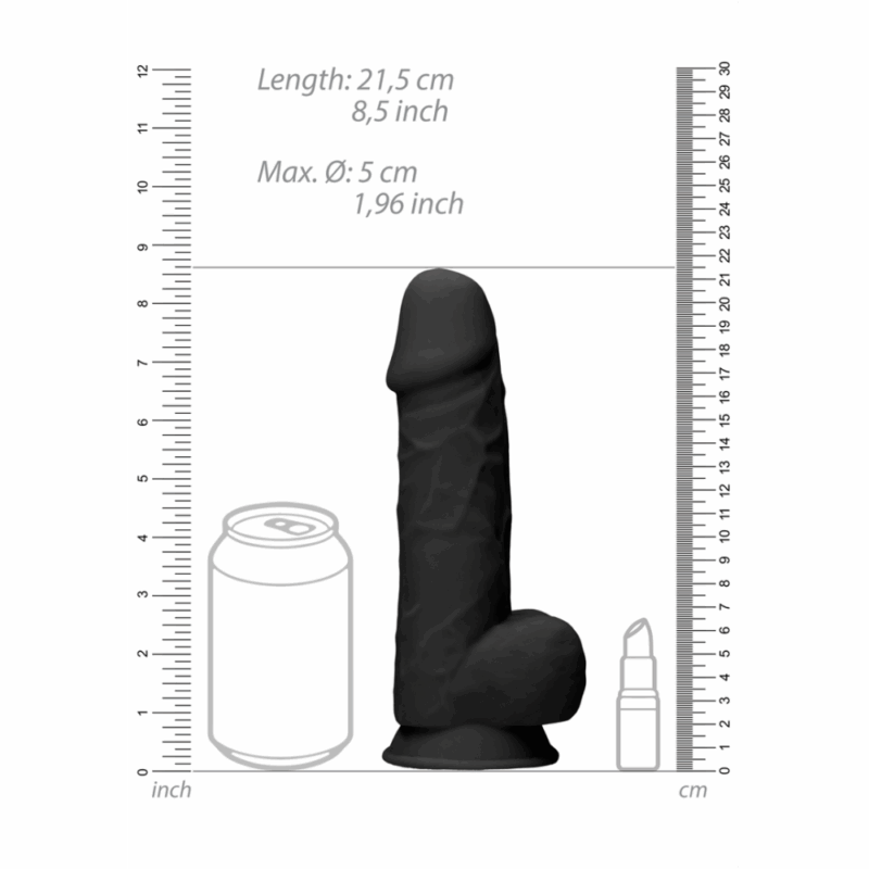 Siliconen Dildo met Ballen - 9 / 21,6 cm - Image 4