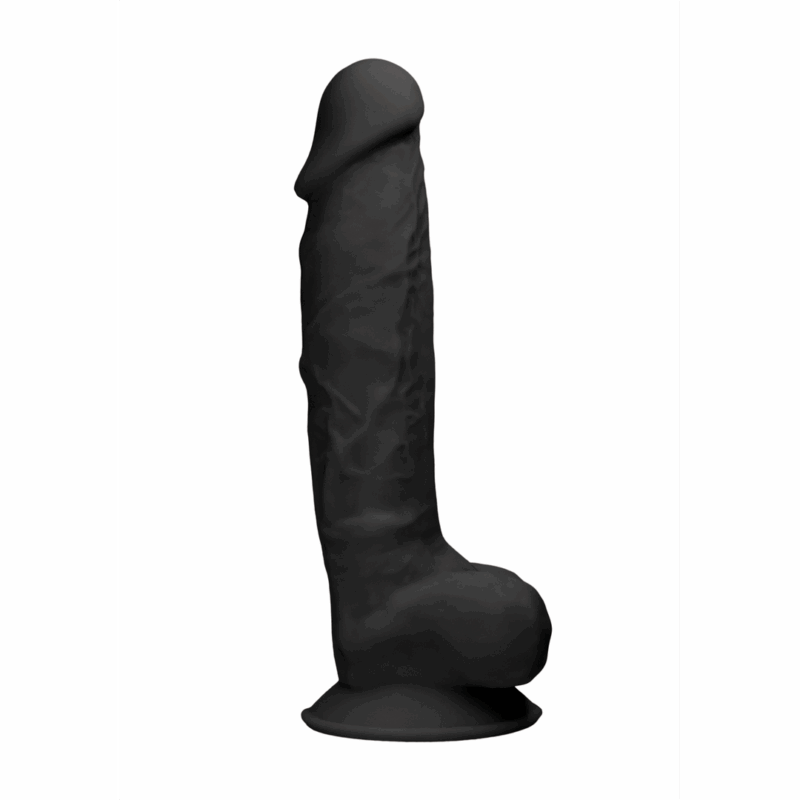 Siliconen Dildo met Ballen - 9 / 23 cm