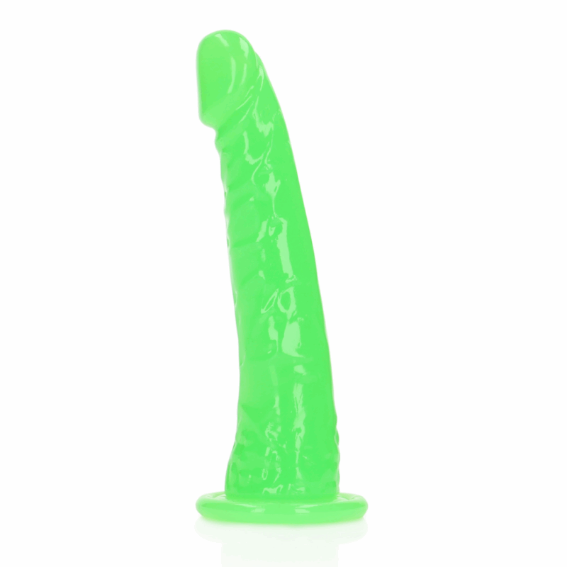 Slanke Realistische Dildo met Zuignap - Glow in the Dark - 6'' / 15,5 cm - Image 2