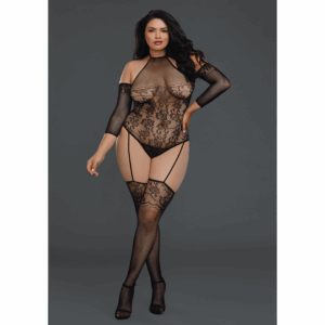Fishnet Teddy Bodystocking - Plus Size