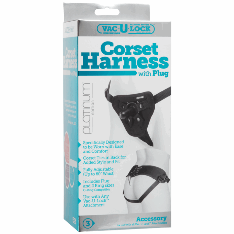 Platina Corset Harness met Plug - Image 3