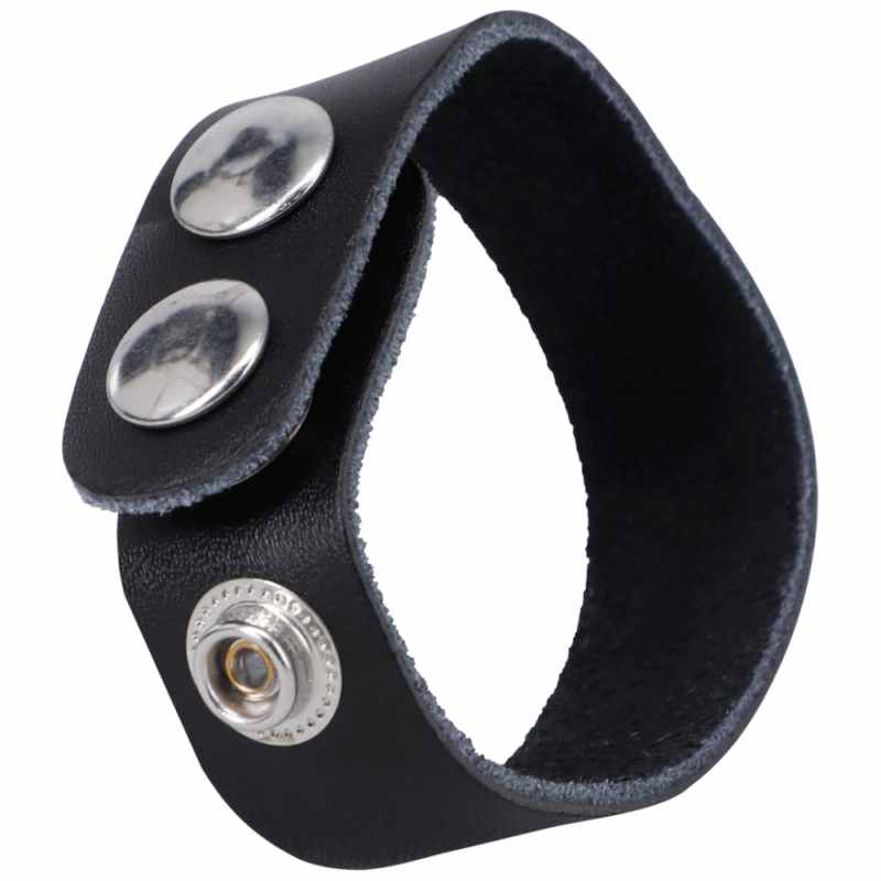 De Leather 3 Snap - Leather Cockring - Image 3